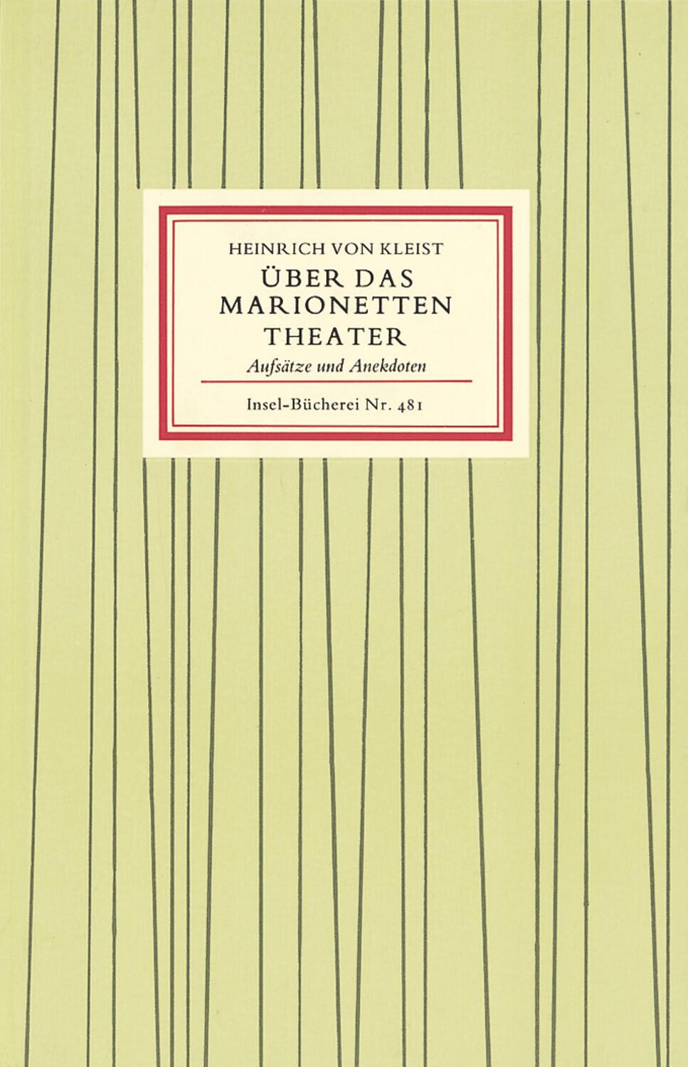 Über das Marionettentheater - Kleist, Heinrich Von