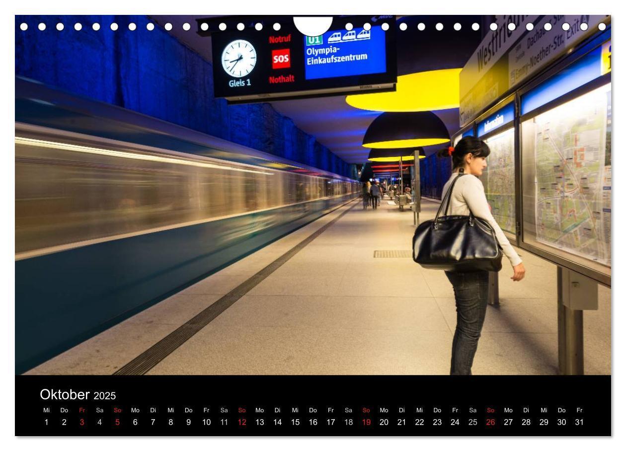 Bild: 9783435669981 | U-Bahn in München (Wandkalender 2025 DIN A4 quer), CALVENDO...