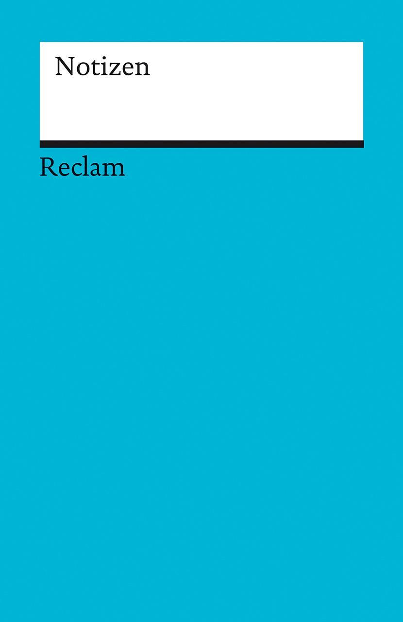 Cover: 9783150950098 | Notizen (blau) | Das kleine Reclam-Notizbuch blanko | Notizbücher