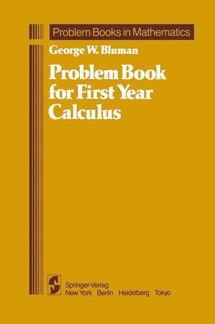 Bild: 9780387961729 | Problem Book for First Year Calculus | George W. Bluman | Taschenbuch