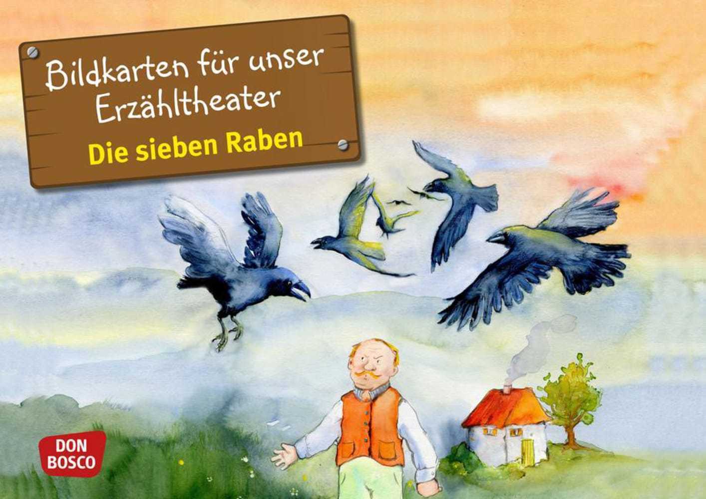 Cover: 4260179512001 | Die sieben Raben, Kamishibai Bildkartenset | Jacob Grimm (u. a.) | Box