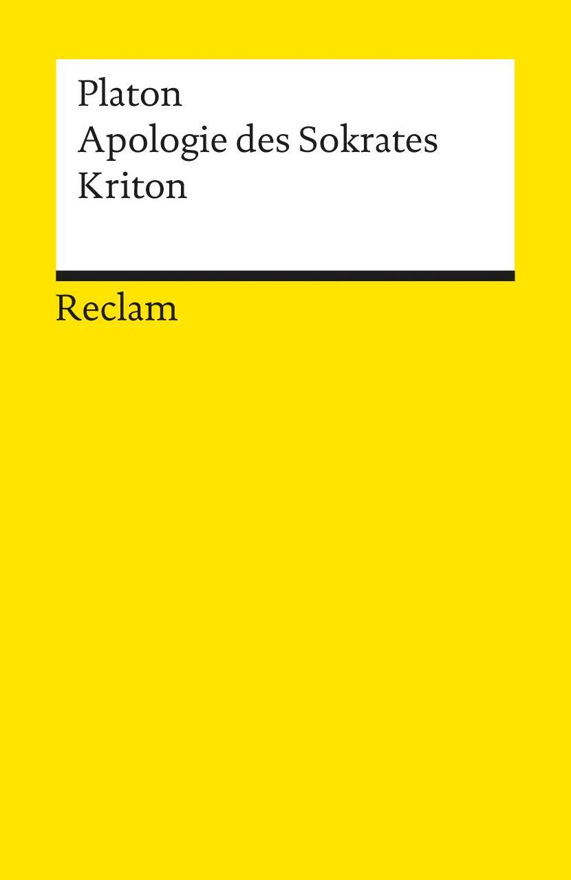 Cover: 9783150008959 | Apologie des Sokrates / Kriton | Platon | Taschenbuch | 96 S. | 2001