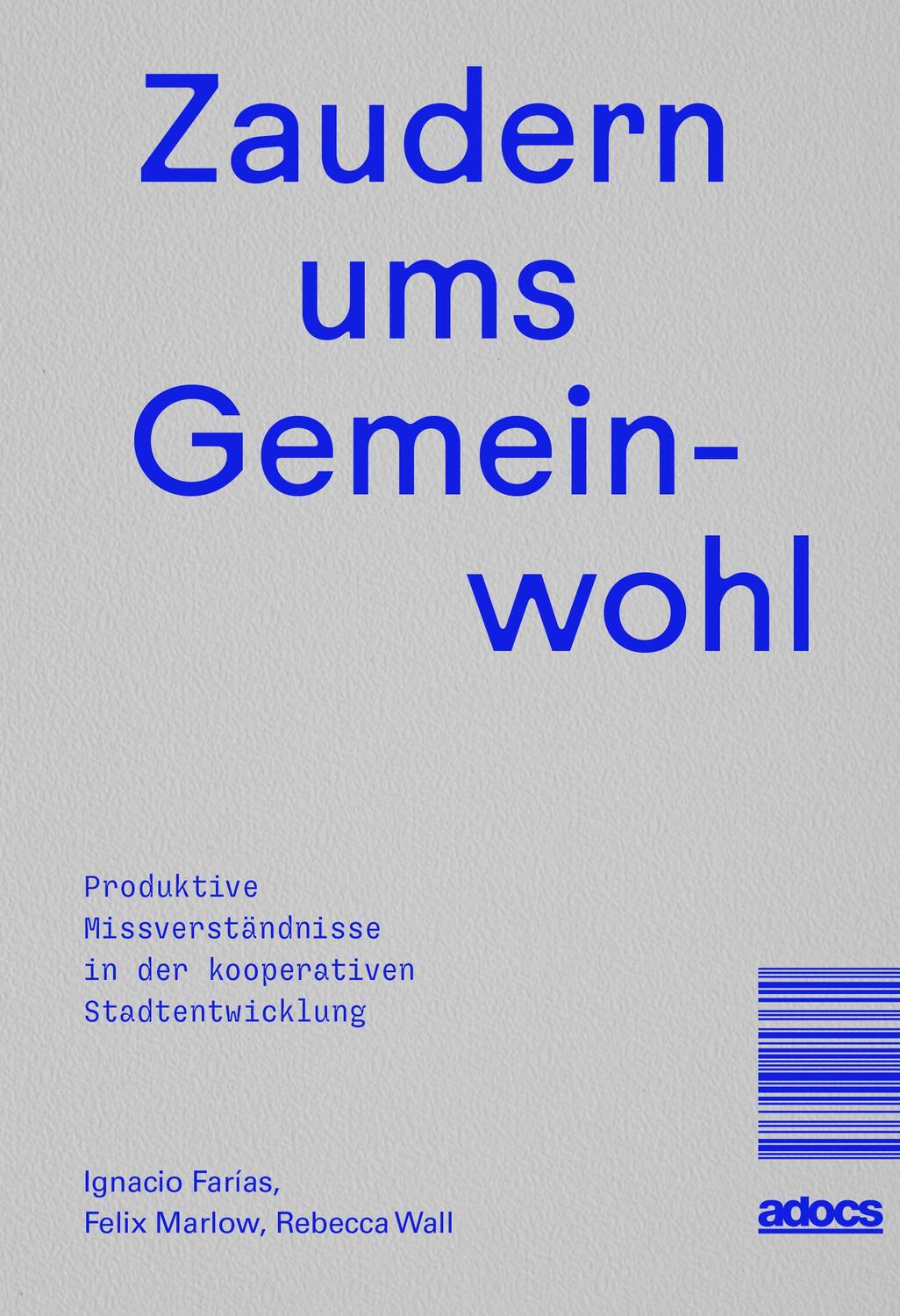 Cover: 9783943253801 | Zaudern ums Gemeinwohl | Ignacio Farías (u. a.) | Taschenbuch | 216 S.