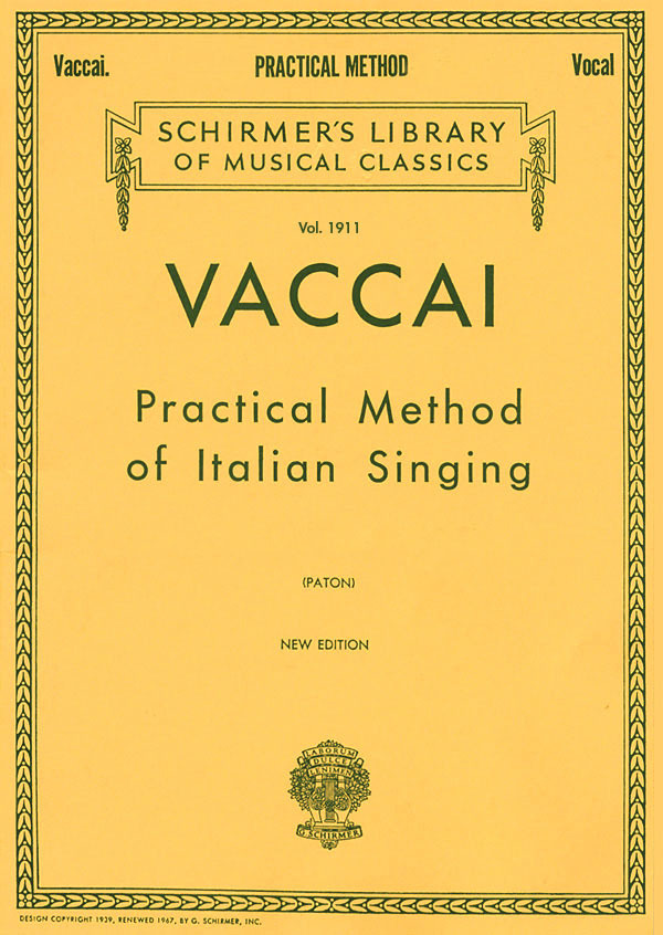 Cover: 73999628203 | Practical Method of Italian Singing | Nicola Vaccai | Vocal Method