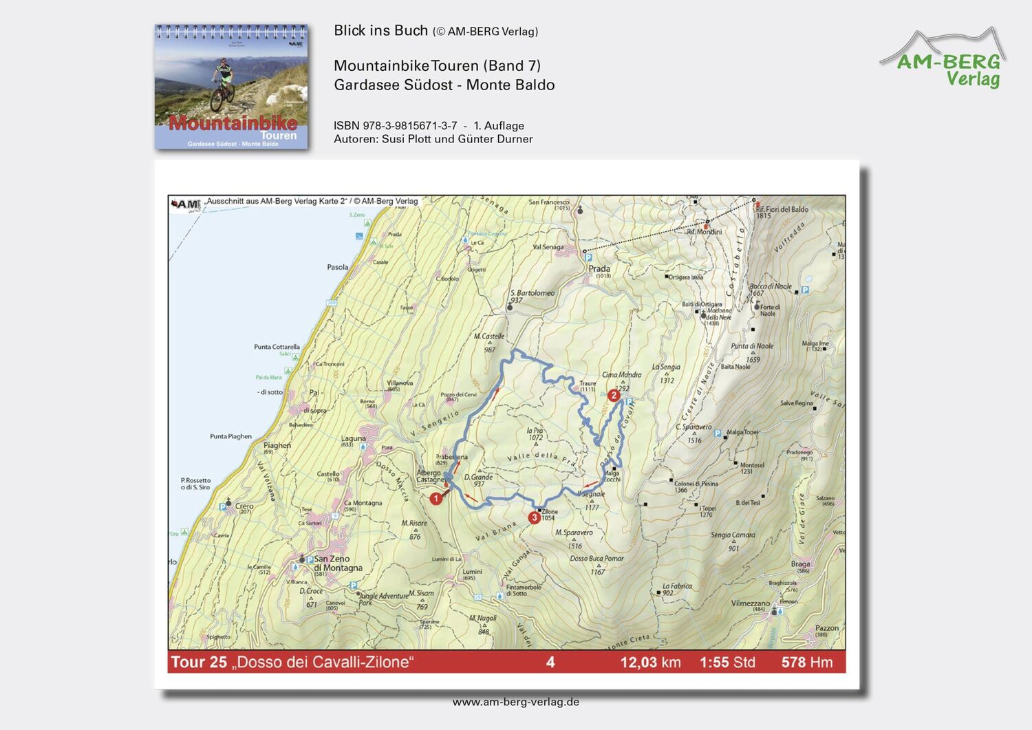 Bild: 9783981567137 | Mountainbike Touren Gardasee Südost - Monte Baldo | Band 7 | Buch