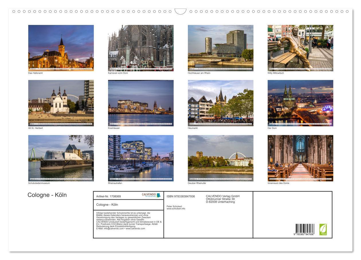 Bild: 9783383847936 | Cologne - Köln (Wandkalender 2025 DIN A2 quer), CALVENDO...