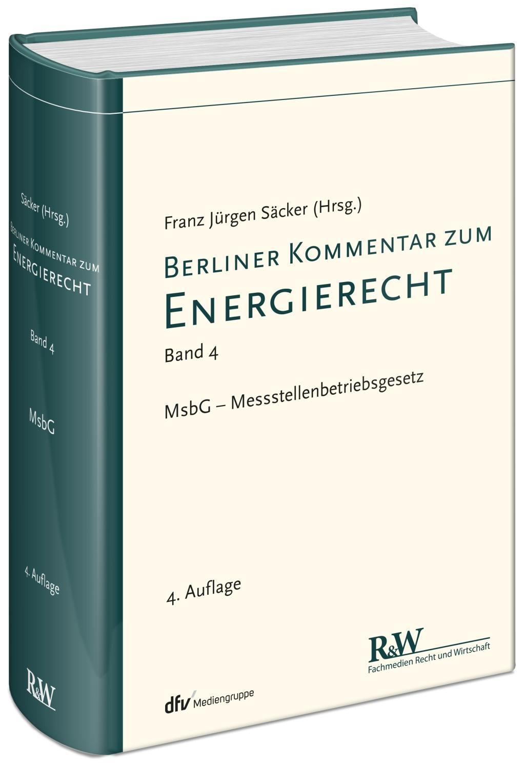 Cover: 9783800516186 | Berliner Kommentar zum Energierecht 04 | Franz Jürgen Säcker | Buch