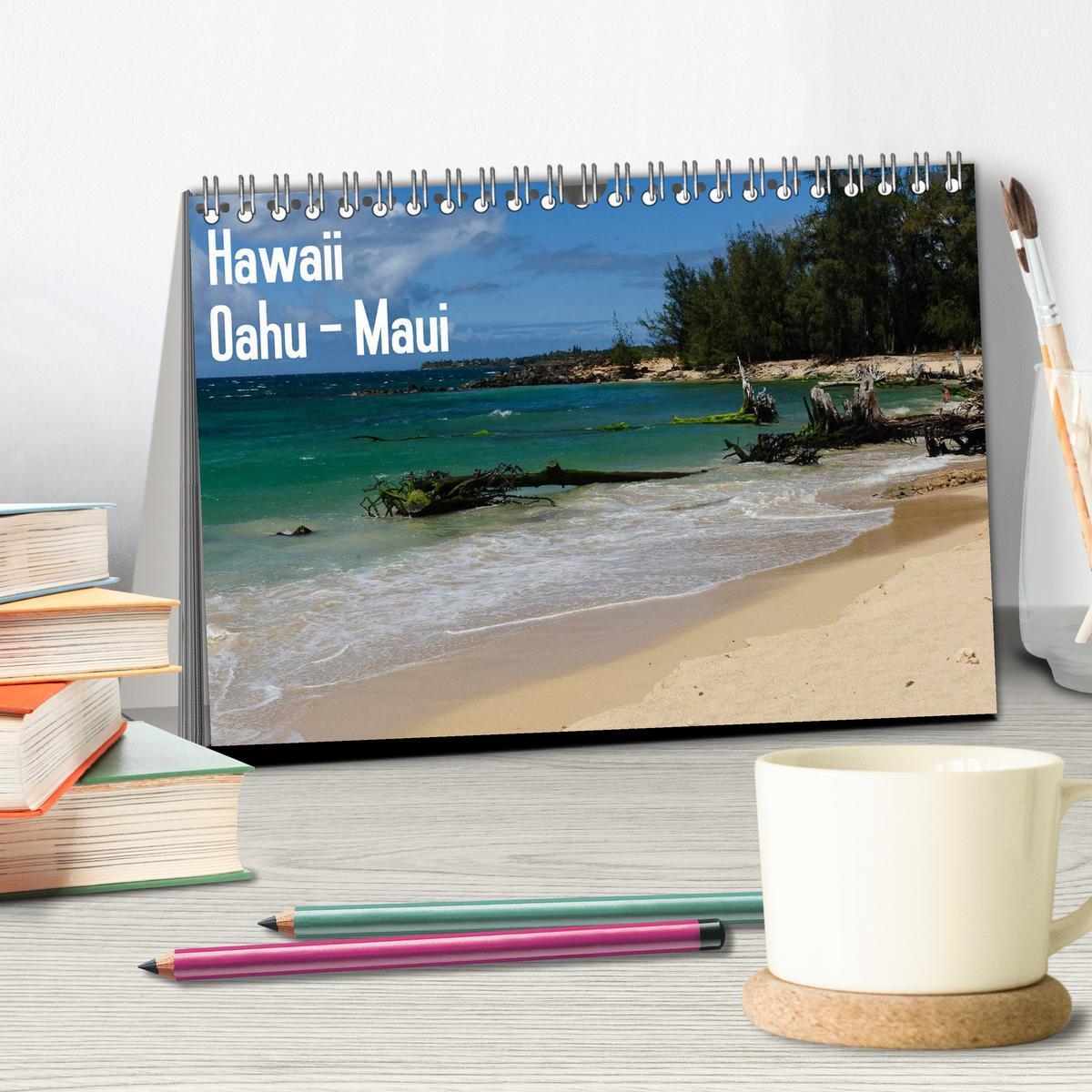 Bild: 9783435718559 | Hawaii - Oahu - Maui (Tischkalender 2025 DIN A5 quer), CALVENDO...