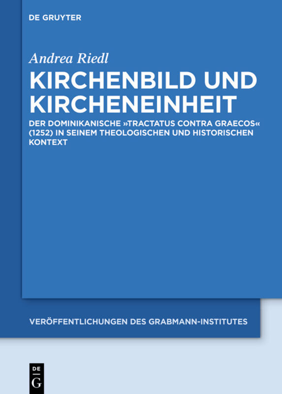Cover: 9783110696837 | Kirchenbild und Kircheneinheit | Andrea Riedl | Buch | XIV | Deutsch