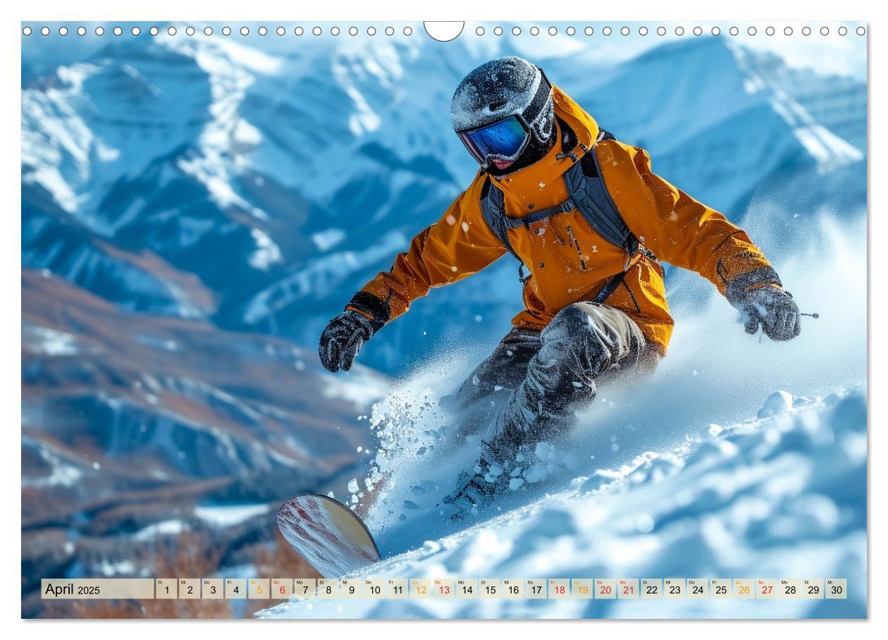 Bild: 9783383776984 | Snowboarden - tolle Momente (Wandkalender 2025 DIN A3 quer),...