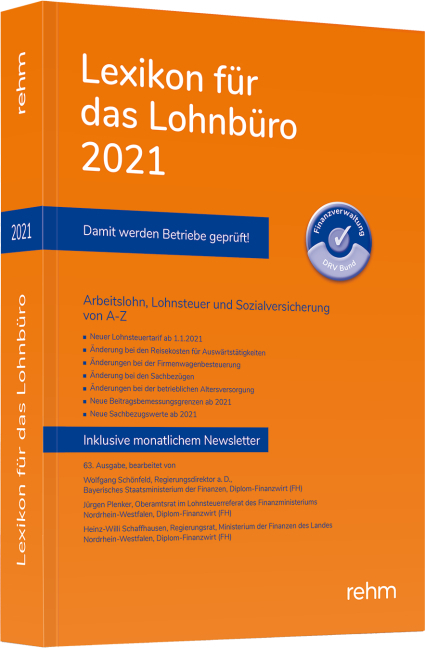 Cover: 9783807327440 | Lexikon für das Lohnbüro 2021 | Wolfgang Schönfeld (u. a.) | Buch
