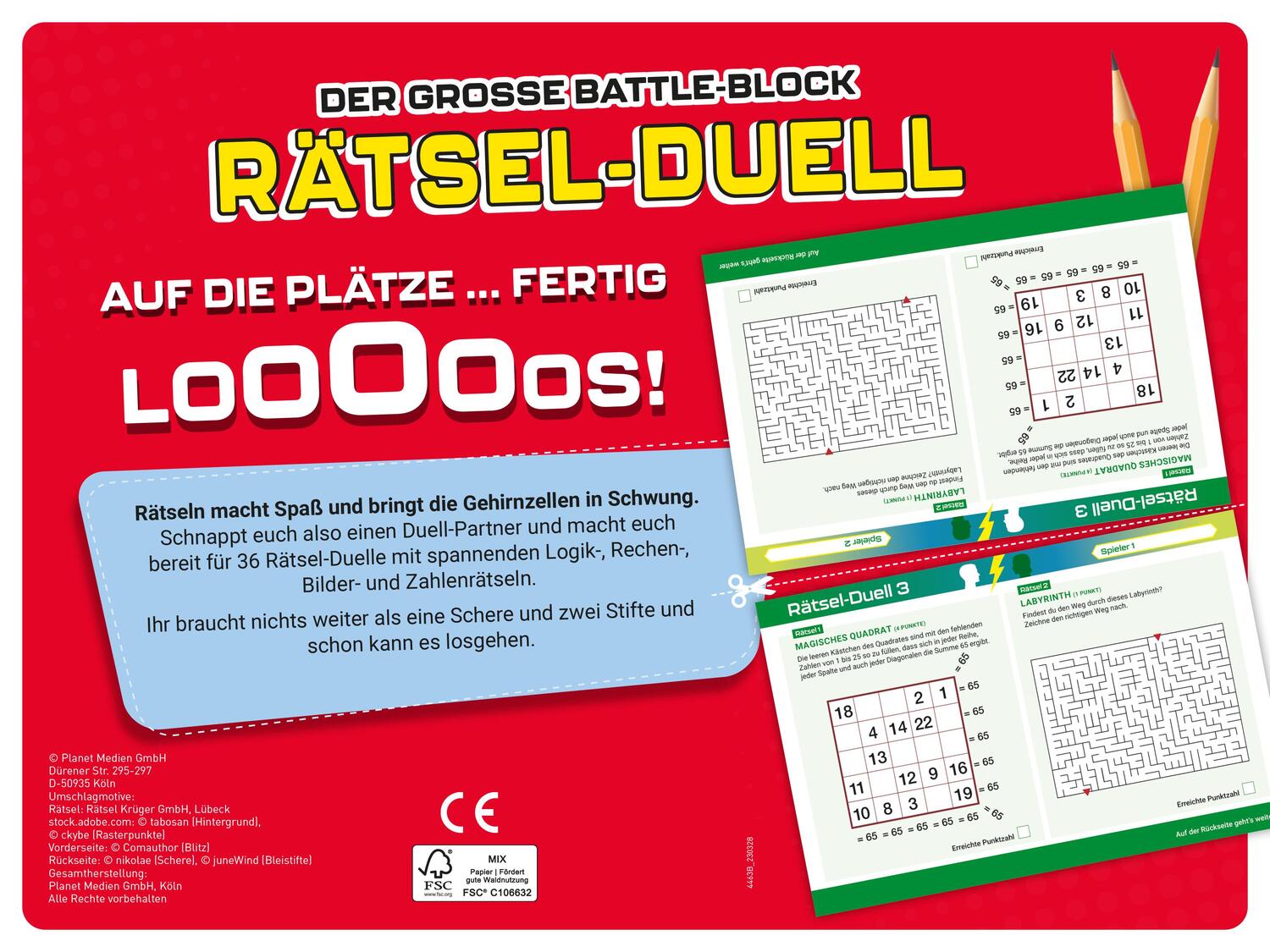 Rückseite: 9783625195955 | Der große Battle-Block Rätsel-Duell | Taschenbuch | 80 S. | Deutsch