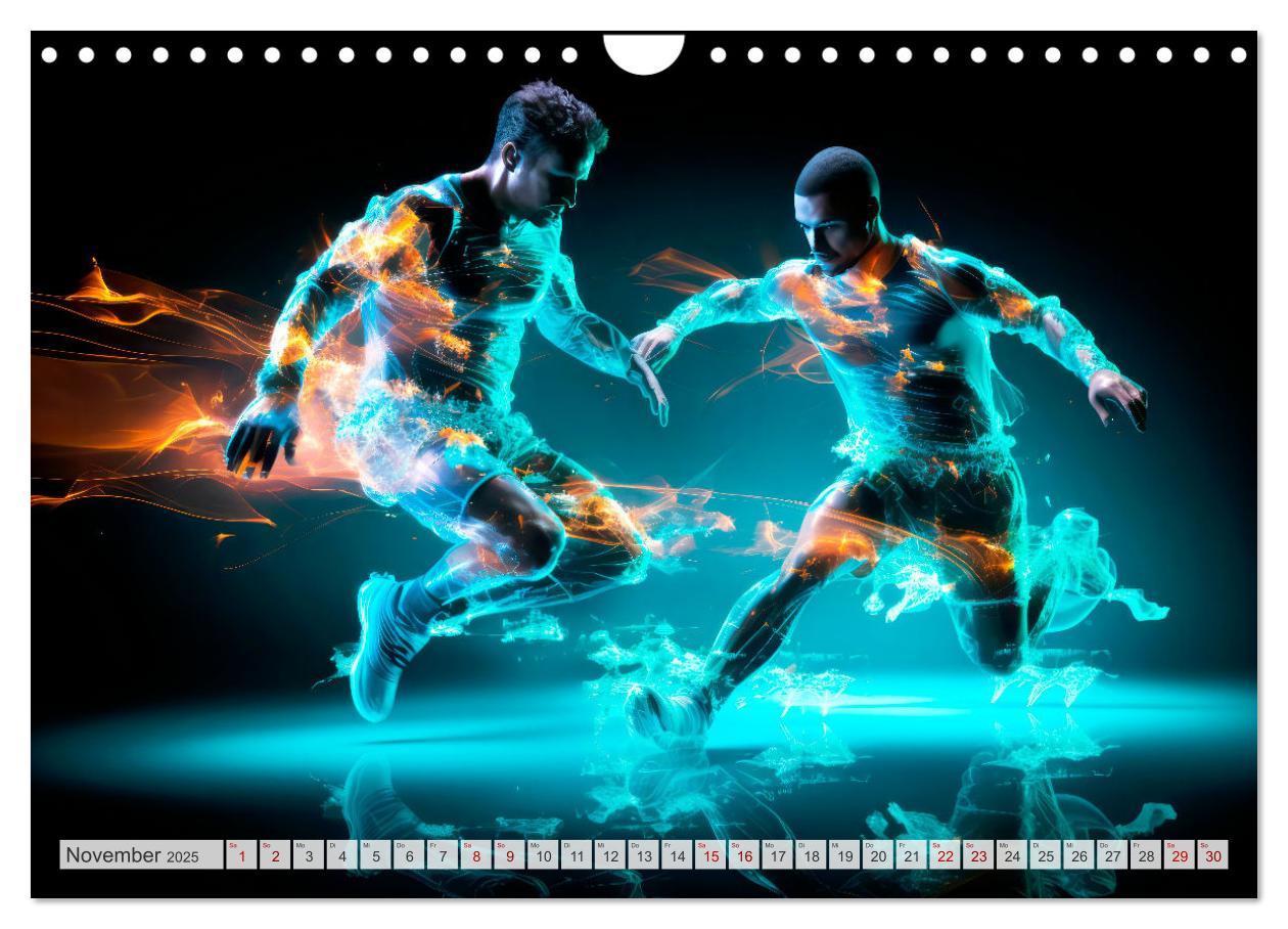 Bild: 9783383841644 | FUßBALLFIEBER Dynamische Szenen (Wandkalender 2025 DIN A4 quer),...