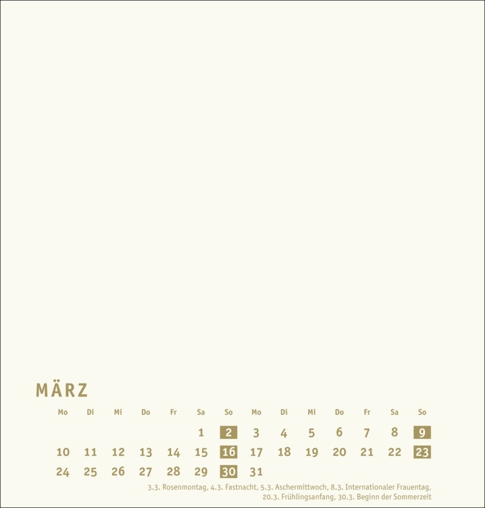 Bild: 9783756407927 | Premium-Bastelkalender gold mittel 2025 | Kalender | Spiralbindung