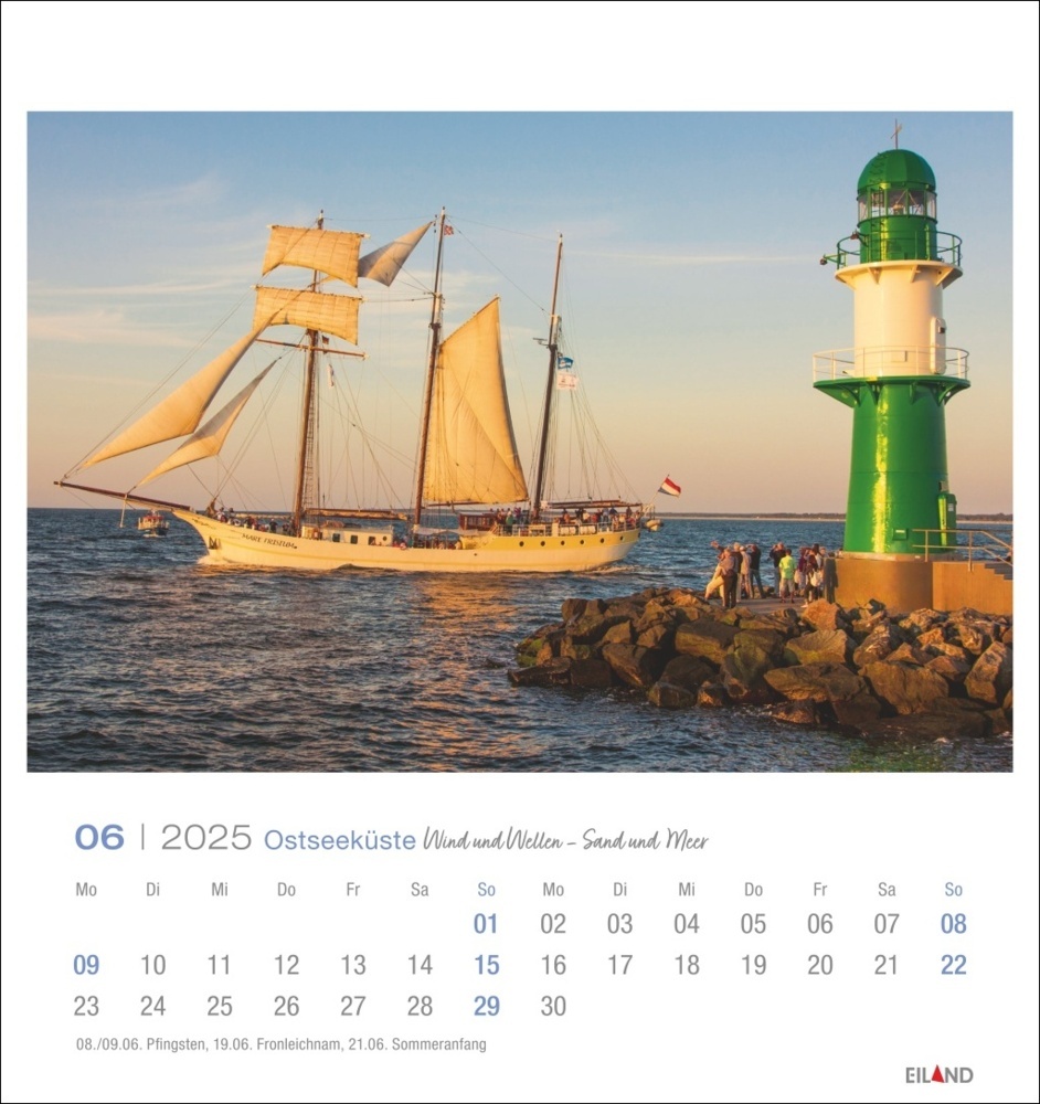 Bild: 9783964023308 | Ostseeküste Postkartenkalender 2025 - Wind und Wellen - Sand und Meer