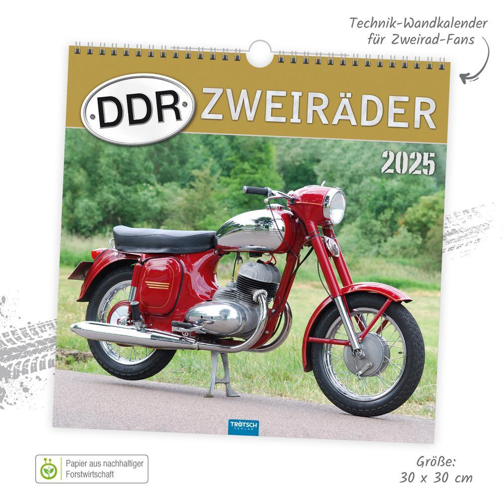 Bild: 9783988022622 | Trötsch Technikkalender DDR-Zweiräder 2025 | KG | Kalender | 24 S.