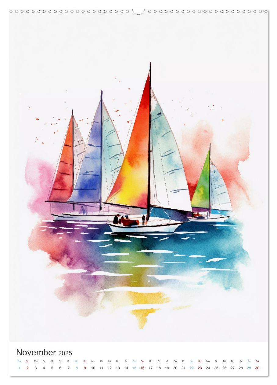 Bild: 9783435856657 | Segeln und Regatta (Wandkalender 2025 DIN A2 hoch), CALVENDO...