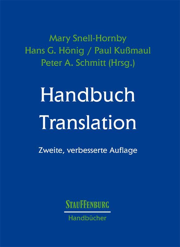 Cover: 9783860579923 | Handbuch Translation | Mary Snell-Hornby (u. a.) | Taschenbuch | XII