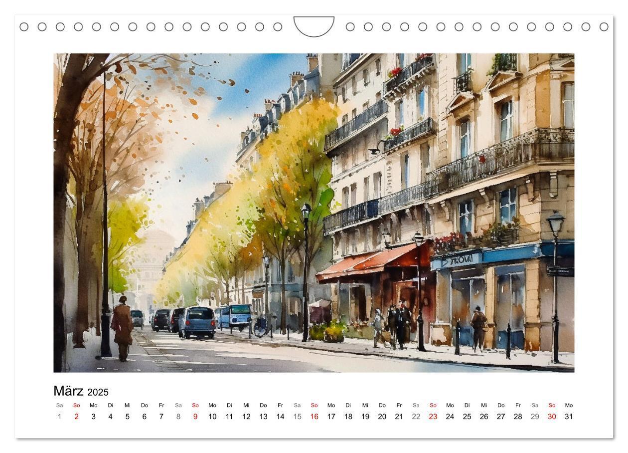 Bild: 9783383825613 | Romantisches Paris (Wandkalender 2025 DIN A4 quer), CALVENDO...