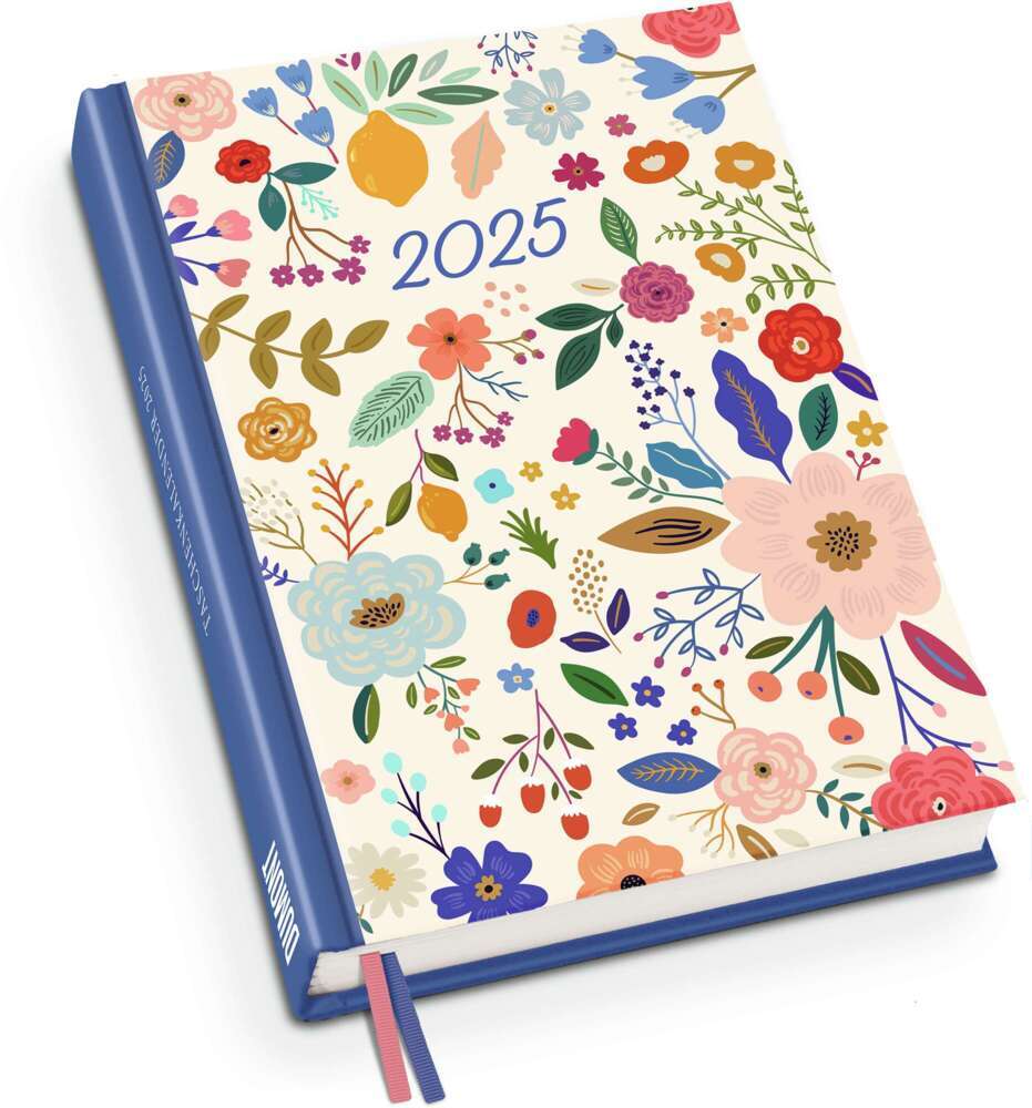 Cover: 4250809654010 | Blumenwiese Taschenkalender 2025 - Blumen-Design - Terminplaner mit...