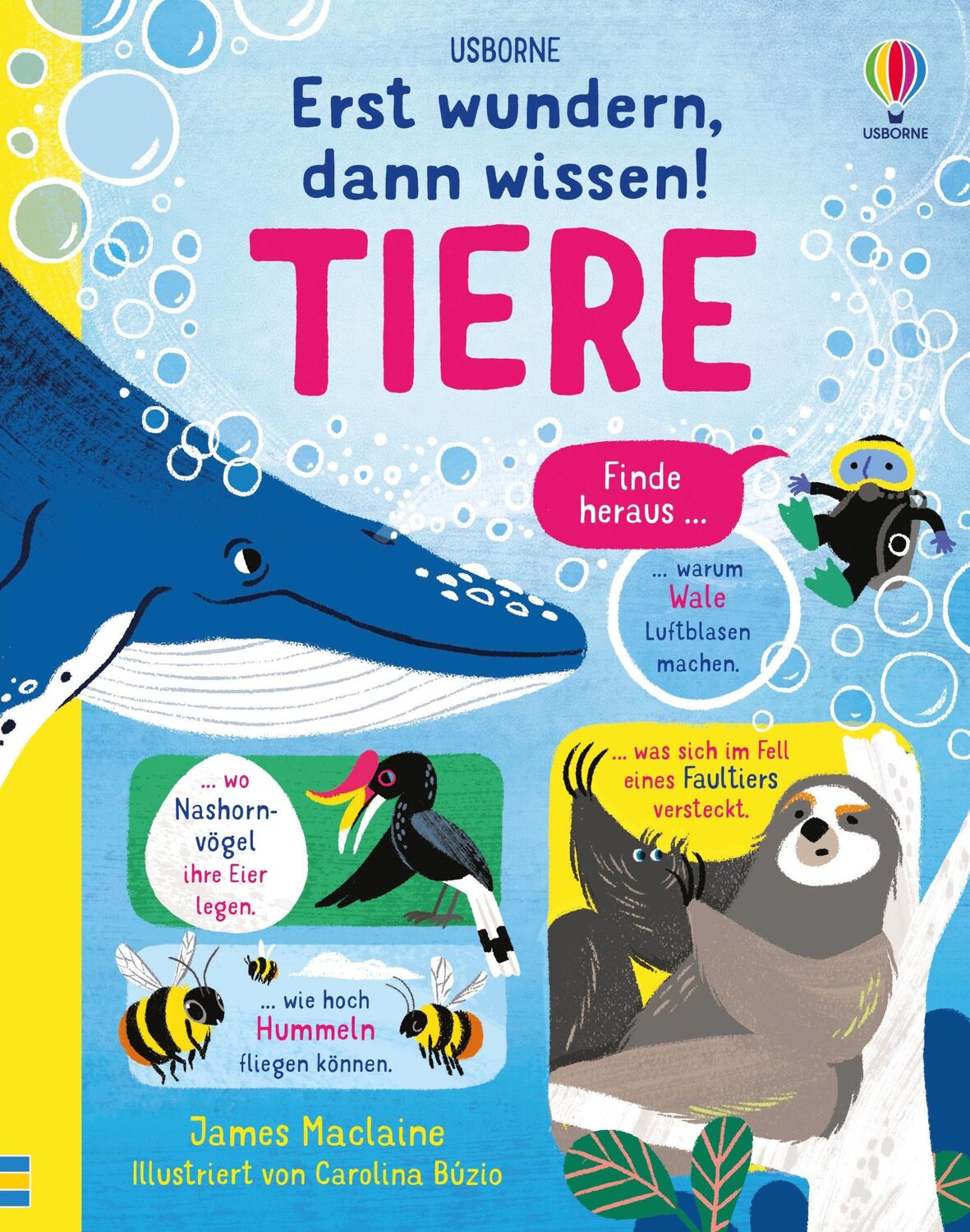 Cover: 9781789419306 | Erst wundern, dann wissen! Tiere | James Maclaine | Buch | 64 S.