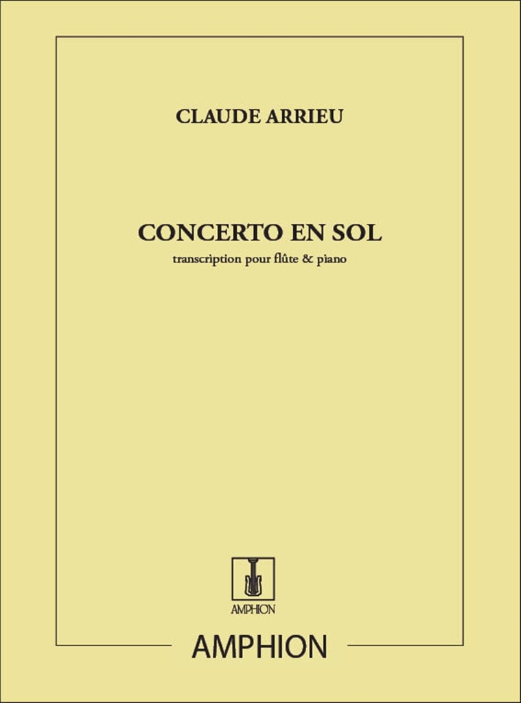 Cover: 9790230200370 | Concerto En Sol Fl-Piano | Claude Arrieu | Partitur | Amphion