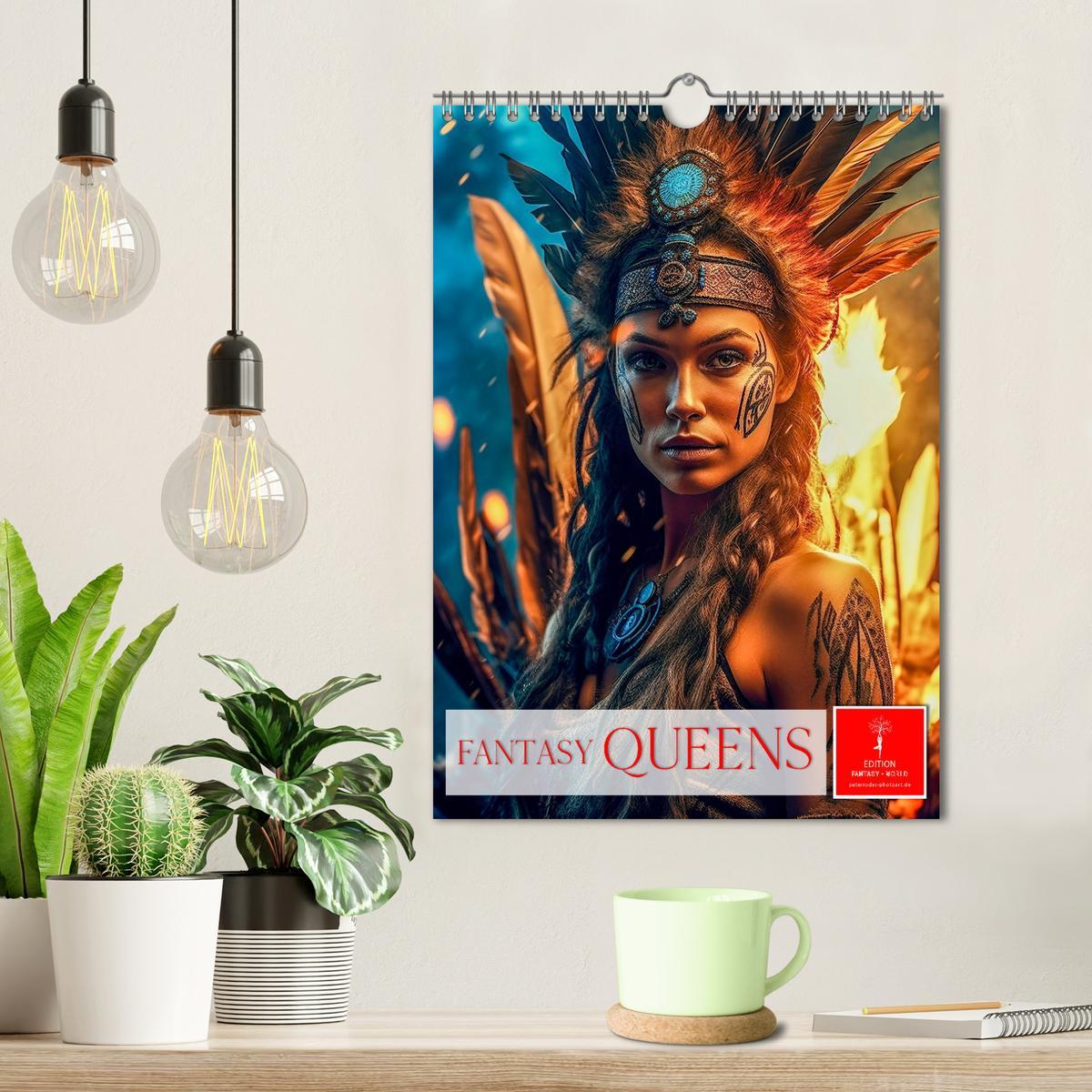 Bild: 9783435862962 | Fantasy Queens (Wandkalender 2025 DIN A4 hoch), CALVENDO...