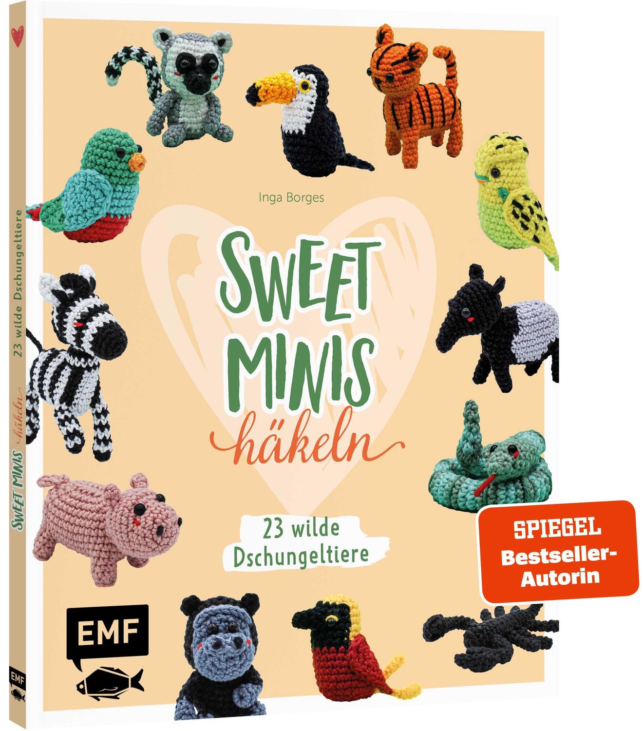 Cover: 9783745921120 | Sweet Minis häkeln - 23 wilde Dschungeltiere | Inga Borges | Buch