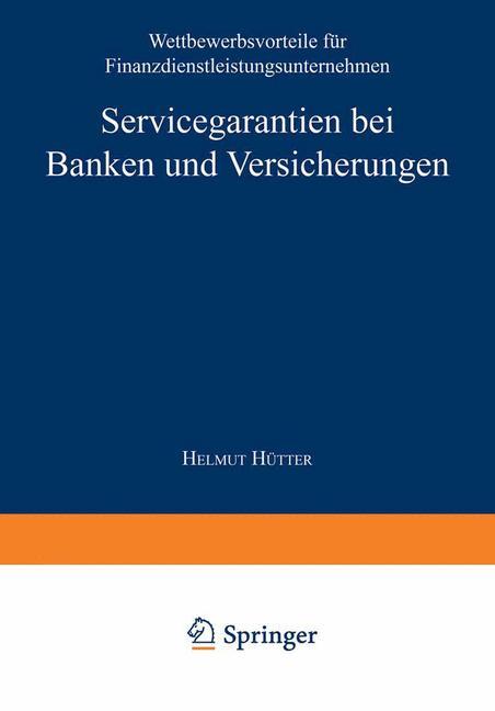 Cover: 9783824471256 | Servicegarantien bei Banken und Versicherungen | Helmut Hütter | Buch