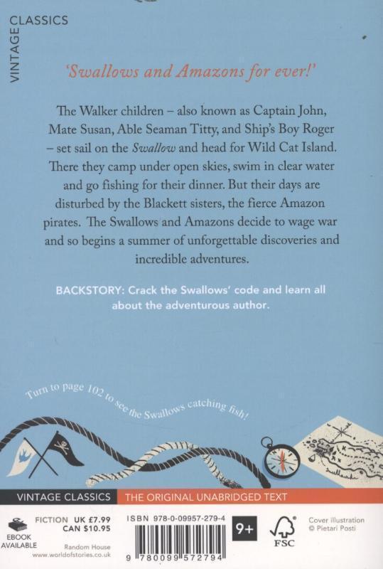 Rückseite: 9780099572794 | Swallows and Amazons | Arthur Ransome | Taschenbuch | Englisch | 2012