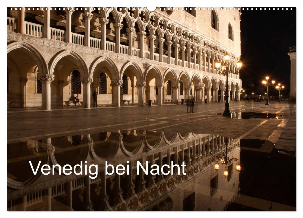 Cover: 9783383434853 | Venedig bei Nacht (Wandkalender 2024 DIN A2 quer), CALVENDO...