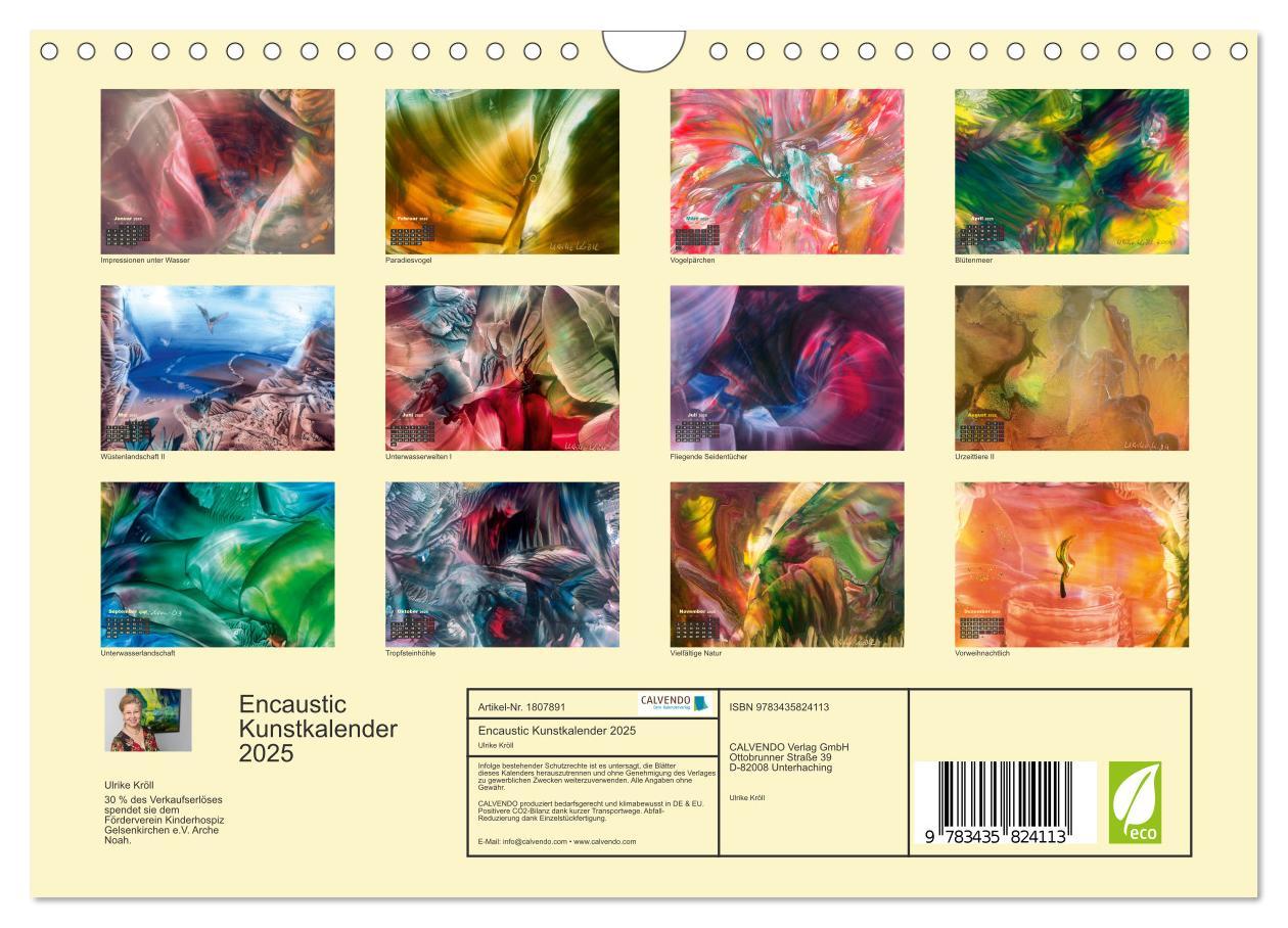 Bild: 9783435824113 | Encaustic Kunstkalender 2025 (Wandkalender 2025 DIN A4 quer),...