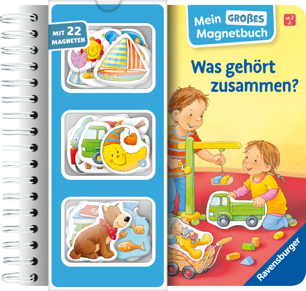 Cover: 9783473421510 | Mein großes Magnetbuch: Was gehört zusammen? - Magnet-Spielbuch ab...