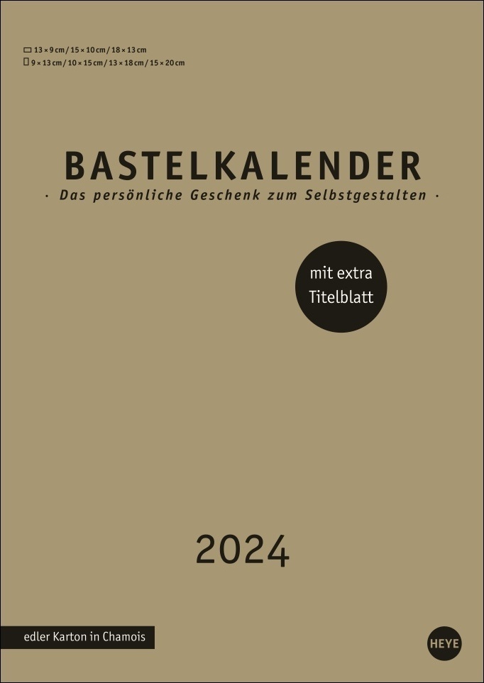 Cover: 9783756402618 | Bastelkalender 2024 Premium gold A4. Blanko-Kalender zum Basteln...