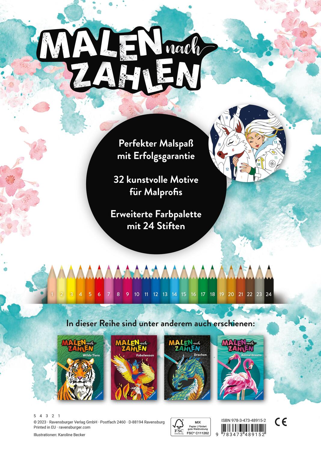 Rückseite: 9783473489152 | Ravensburger Malen nach Zahlen Soulmates - Manga - Anime - 32...