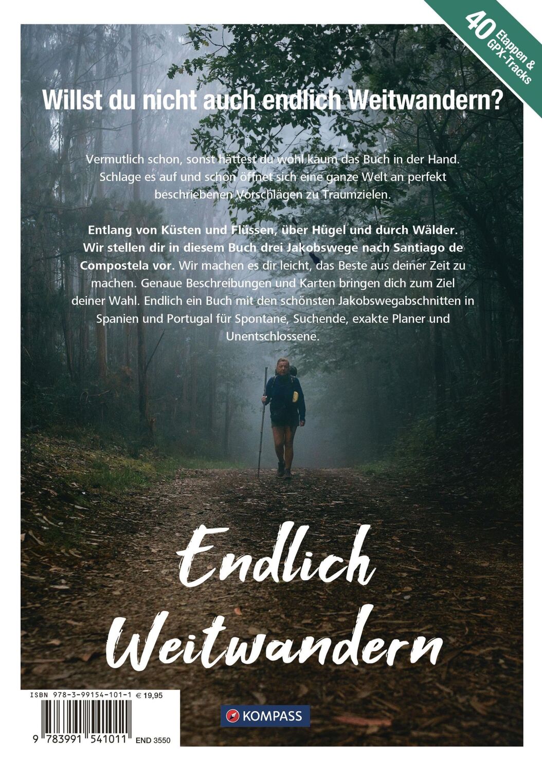 Rückseite: 9783991541011 | KOMPASS Endlich Weitwandern - Jakobswege | Taschenbuch | 216 S. | 2024