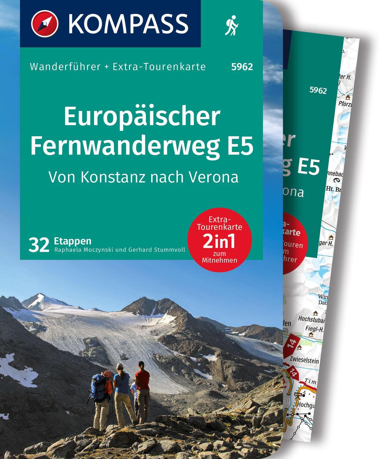 Cover: 9783991214007 | KOMPASS Wanderführer Europäischer Fernwanderweg E5, Von Konstanz...