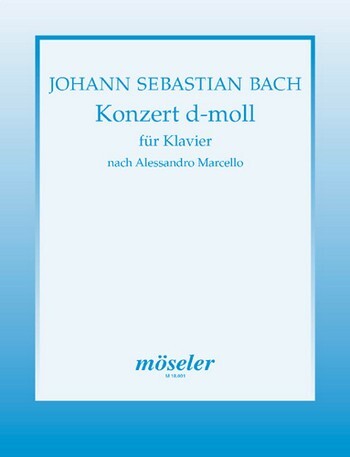 Cover: 9790203701101 | Konzert d-Moll | Für Klavier | Johann Sebastian Bach | Broschüre