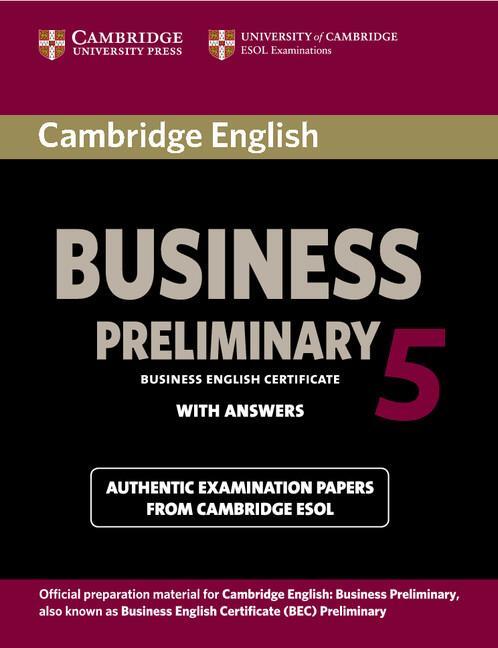 Cover: 9781107631953 | Cambridge English Business 5 Preliminary | Cambridge Esol | Buch