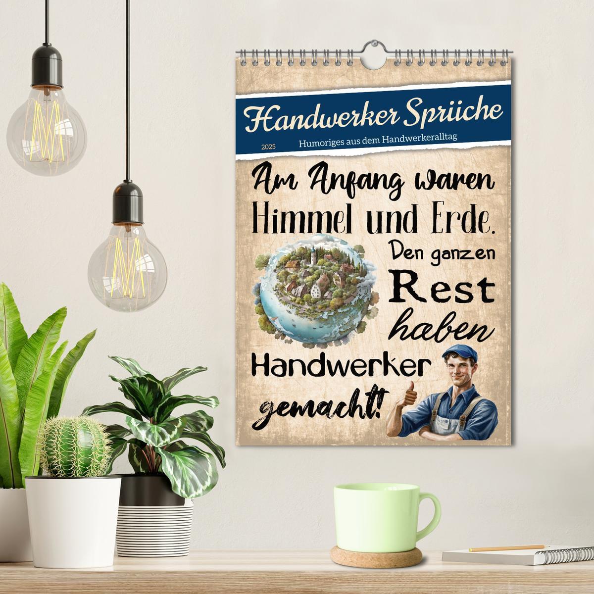 Bild: 9783435868650 | Handwerker Sprüche (Wandkalender 2025 DIN A4 hoch), CALVENDO...