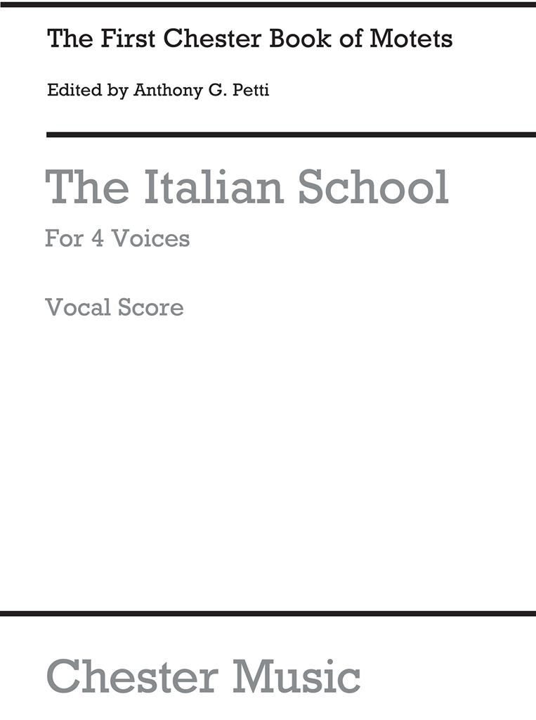 Cover: 9780711920576 | The Chester Book Of Motets Vol. 1 | The Italian School For 4 Voices