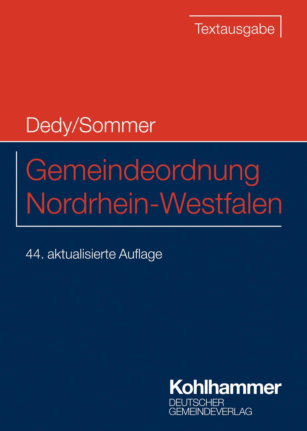 Cover: 9783555023380 | Gemeindeordnung Nordrhein-Westfalen | Helmut Dedy (u. a.) | Buch