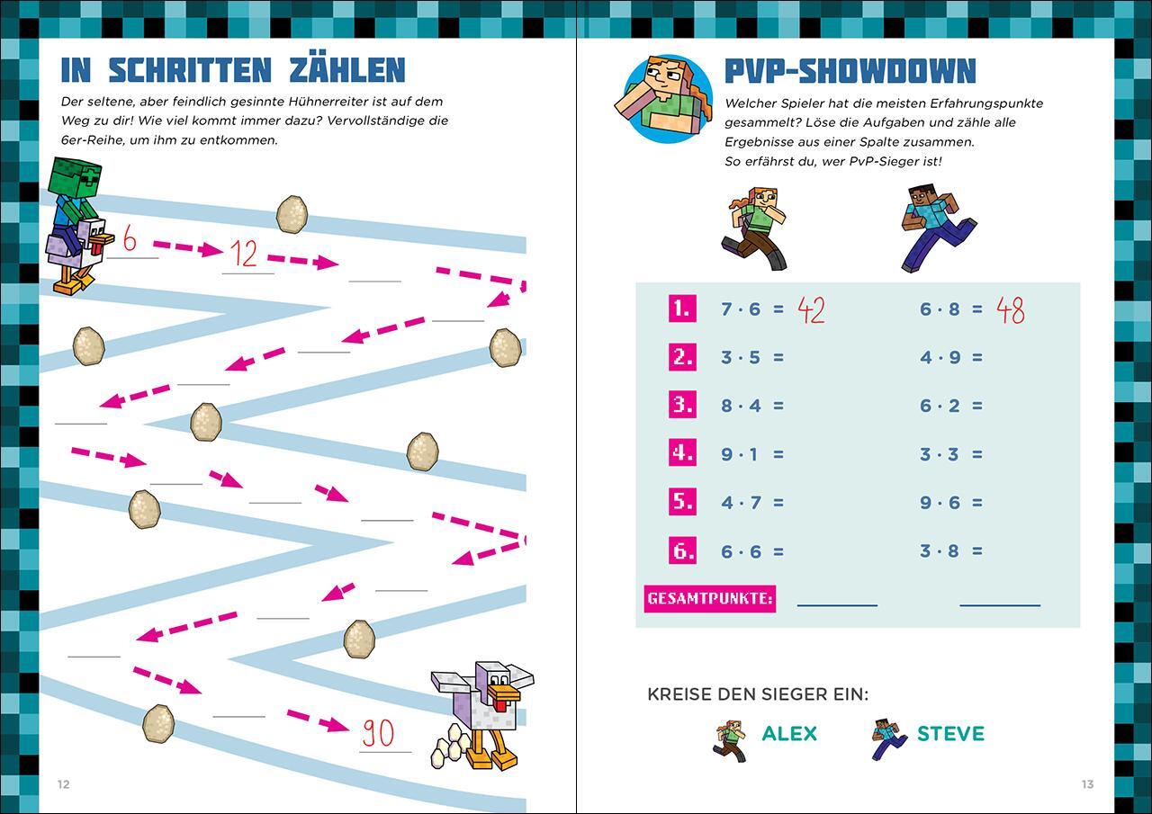 Bild: 9783743215580 | Mathe für Minecrafter - Mein extrastarkes Übungsbuch | Rätseln | Buch