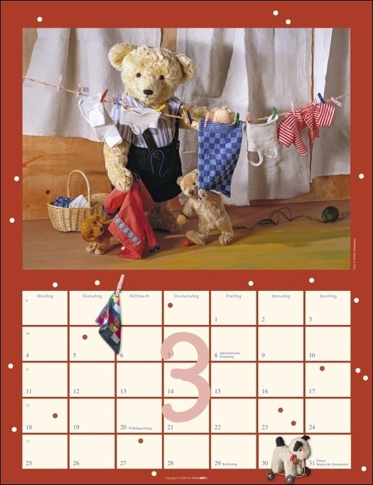 Bild: 9783840085529 | Teddybären-Kalender 2024. Foto-Wandplaner mit niedlichen Teddys....