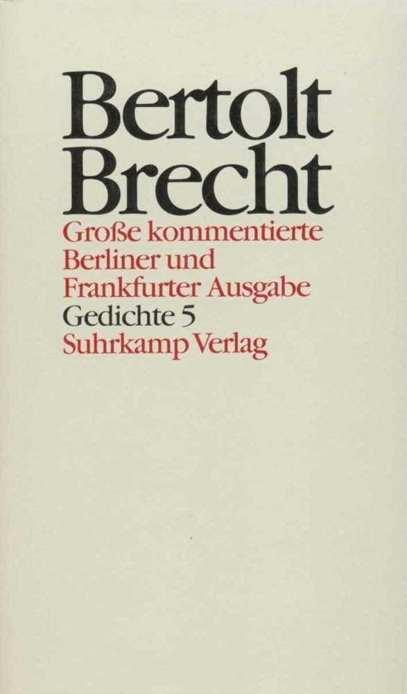 Gedichte. Tl.5 - Brecht, Bertolt