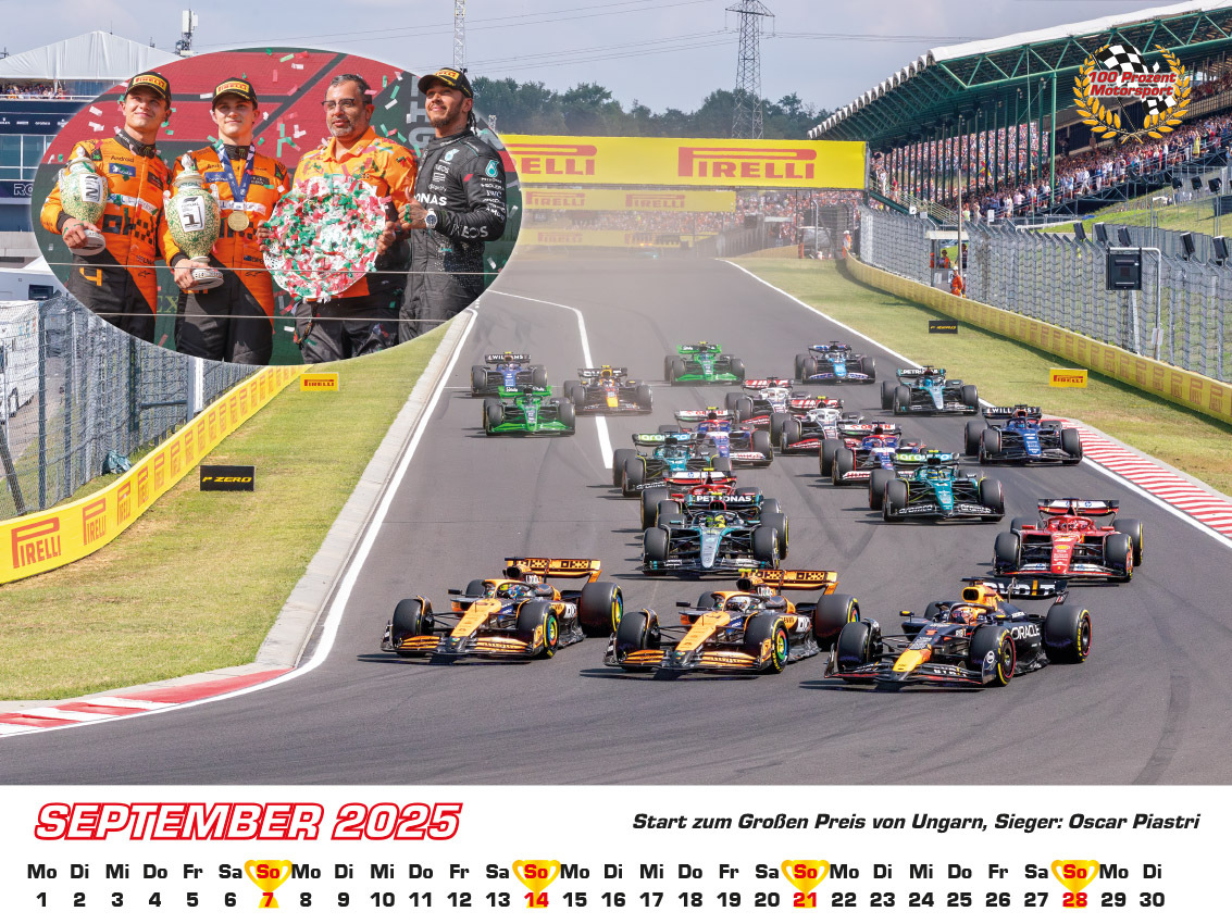 Bild: 9783948794675 | Formel 1 Kalender 2025 | Frank Pommer | Kalender | Deutsch | 2025