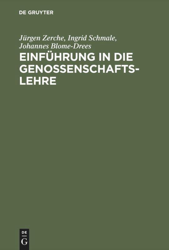 Cover: 9783486235364 | Einführung in die Genossenschaftslehre | Jürgen Zerche (u. a.) | Buch