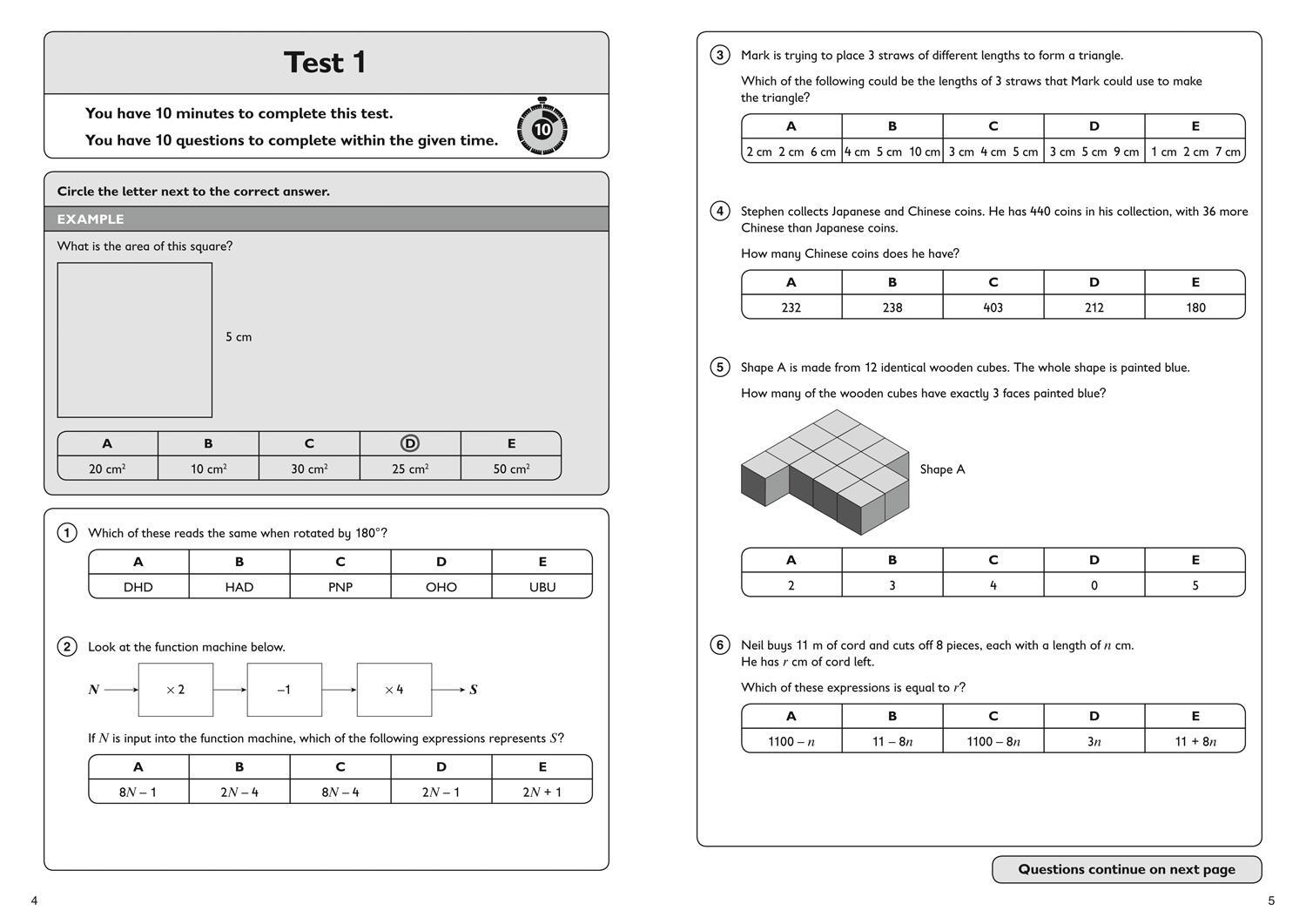 Bild: 9781844199150 | 11+ Maths Quick Practice Tests Age 10-11 (Year 6) | Letts 11 | Buch