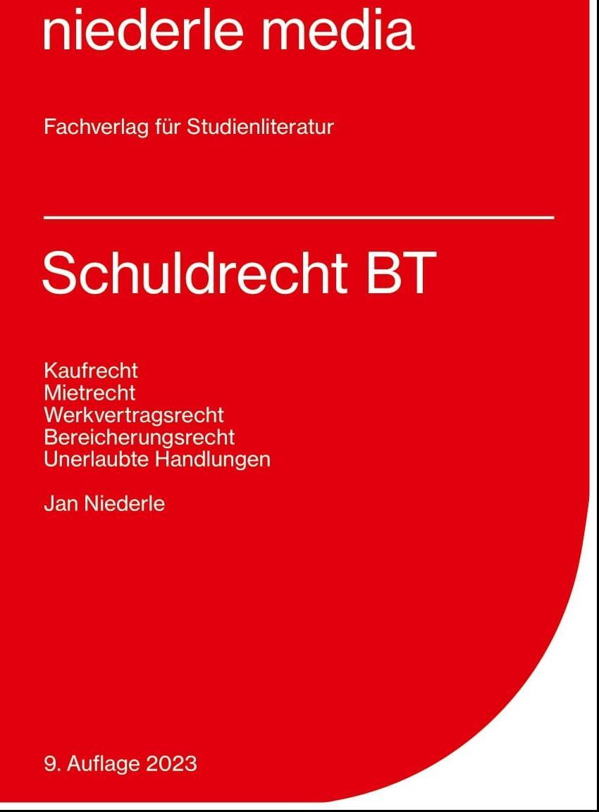 Cover: 9783867240390 | Schuldrecht BT. Karteikarten | Jan Niederle | Taschenbuch | Deutsch