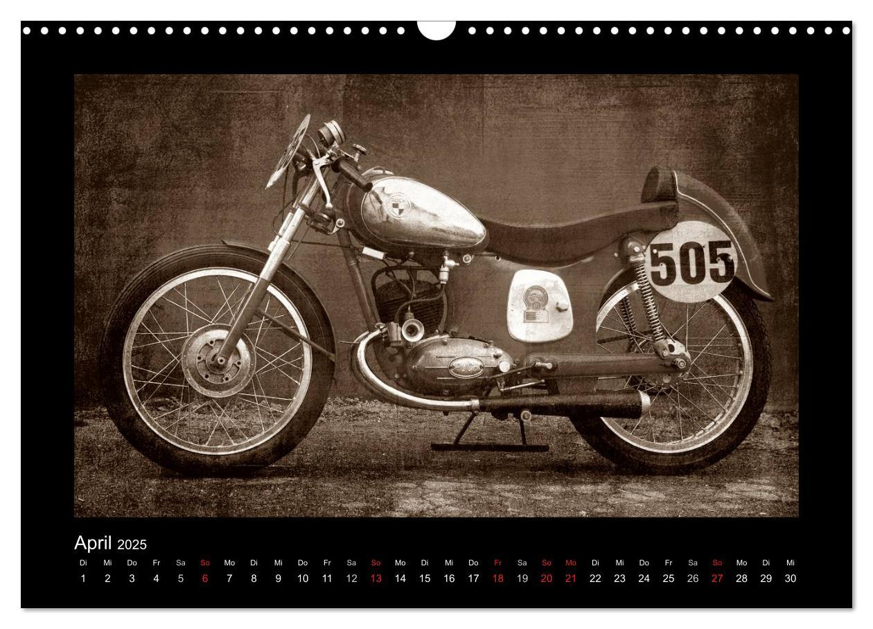 Bild: 9783435839100 | Motorrad Oldtimer (Wandkalender 2025 DIN A3 quer), CALVENDO...